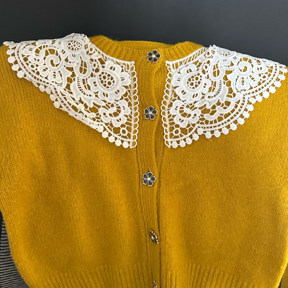 Mustard Maeve Anthropologie sweater cardigan 
Size XS